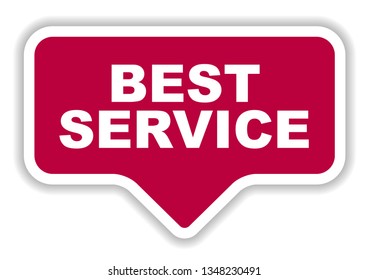 red vector banner best service