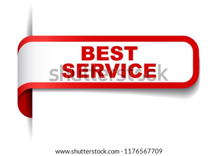 red vector banner best service