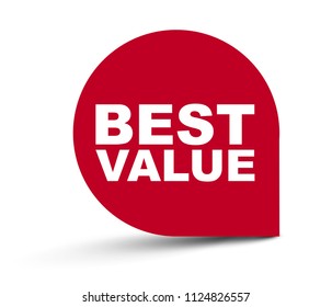 Red Vector Banner Best Value