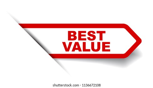 red vector banner best value