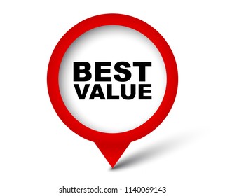 red vector banner best value