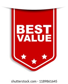 Red Vector Banner Best Value