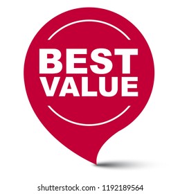 red vector banner best value