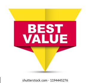 red vector banner best value