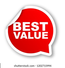 red vector banner best value