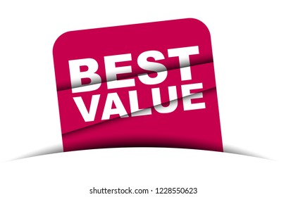 red vector banner best value