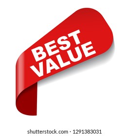 Red Vector Banner Best Value