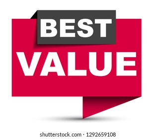 red vector banner best value