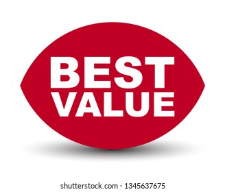 red vector banner best value