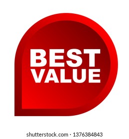red vector banner best value