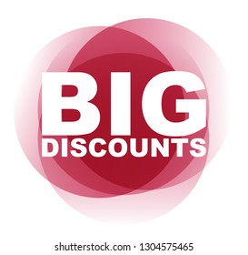 red vector banner big discounts