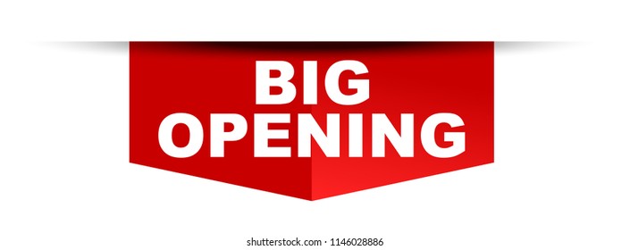 red vector banner big opening