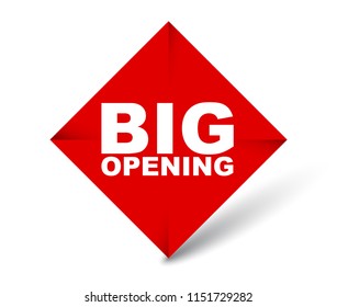 red vector banner big opening