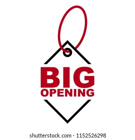 red vector banner big opening