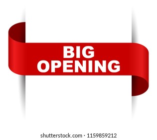 red vector banner big opening