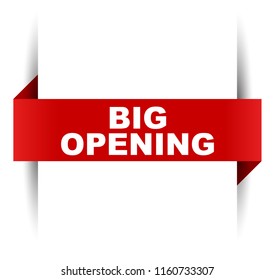 red vector banner big opening