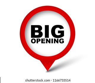 red vector banner big opening