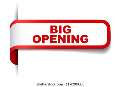 red vector banner big opening