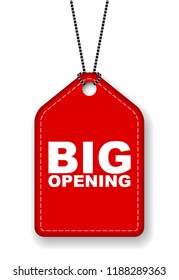 red vector banner big opening