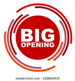 red vector banner big opening