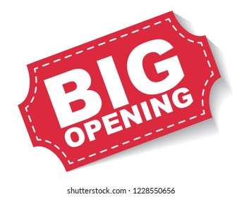 red vector banner big opening