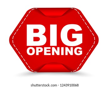 red vector banner big opening