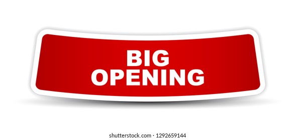 red vector banner big opening