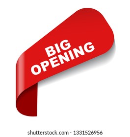 red vector banner big opening
