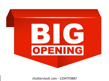 red vector banner big opening
