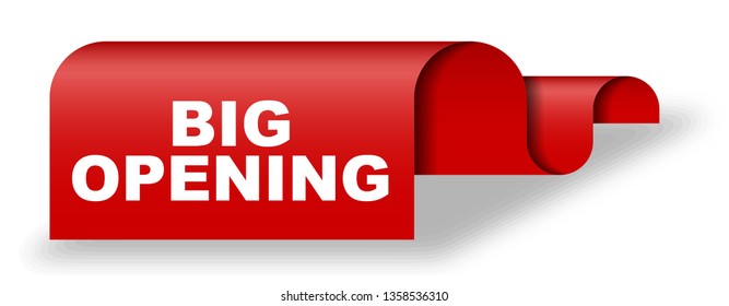 red vector banner big opening