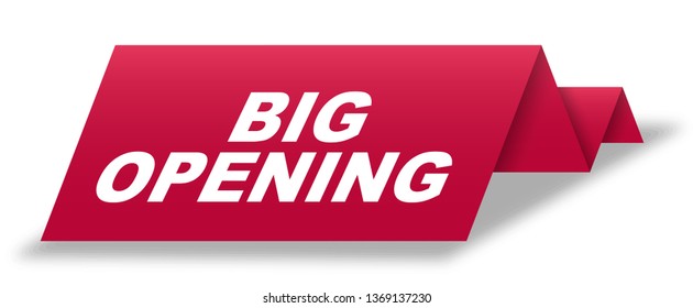 red vector banner big opening