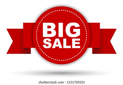 red vector banner big sale