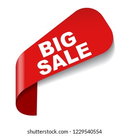 red vector banner big sale