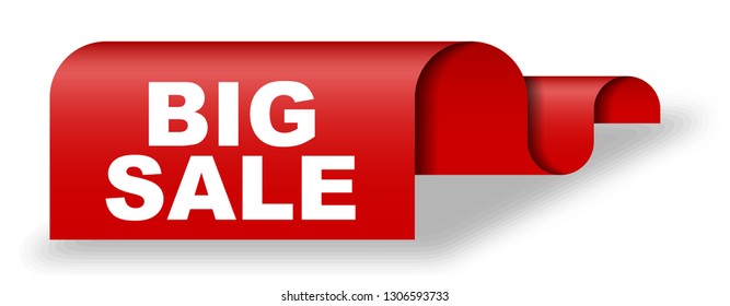 red vector banner big sale