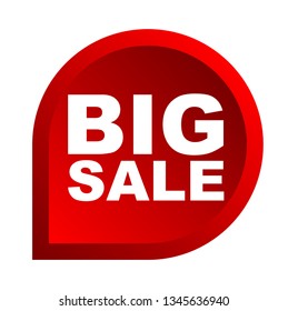 red vector banner big sale