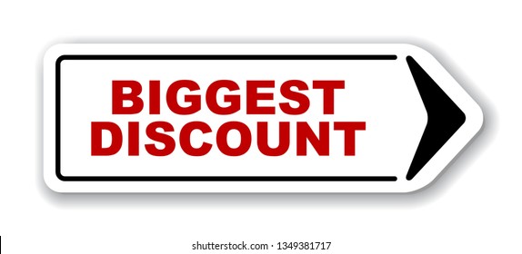 red vector banner biggest discount