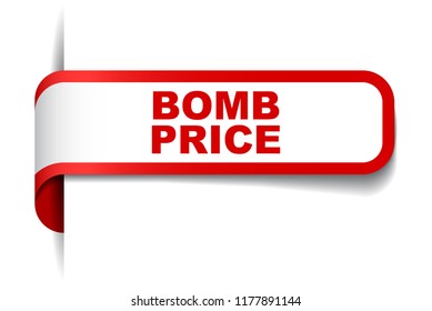 Red Vector Banner Bomb Price