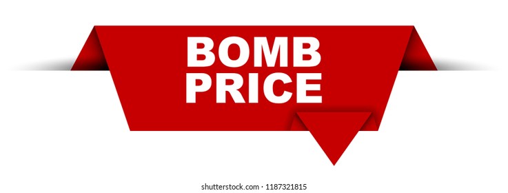 red vector banner bomb price