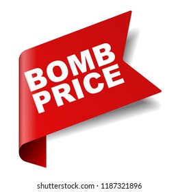 red vector banner bomb price