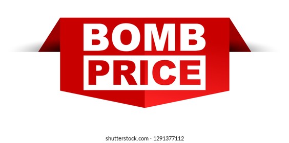 red vector banner bomb price