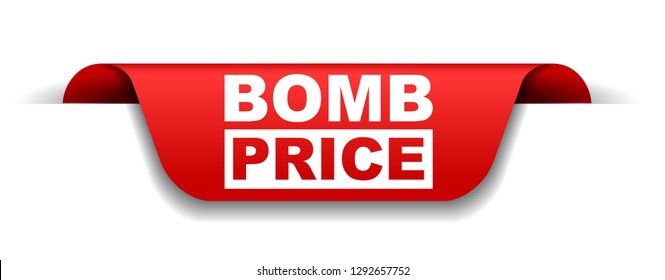 red vector banner bomb price