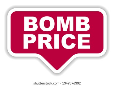 red vector banner bomb price
