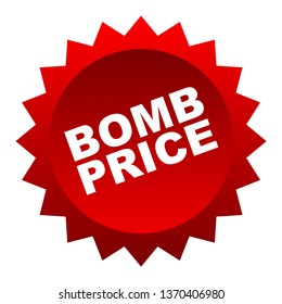 red vector banner bomb price