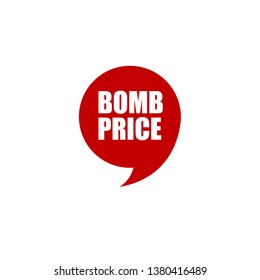red vector banner bomb price
