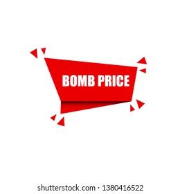 red vector banner bomb price