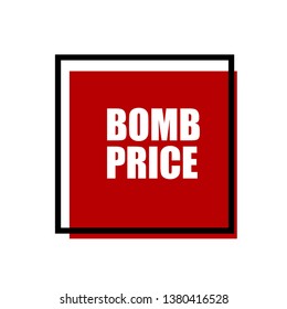 red vector banner bomb price