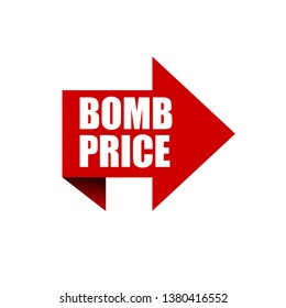 red vector banner bomb price