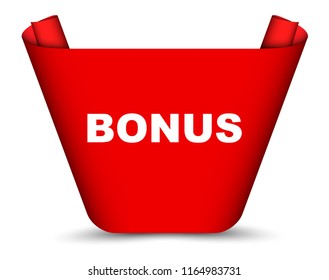 red vector banner bonus
