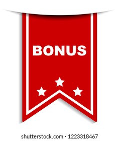 red vector banner bonus