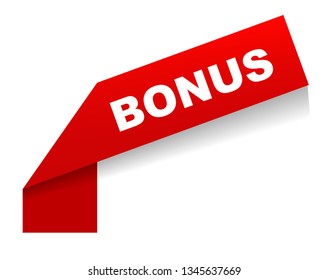 red vector banner bonus